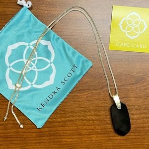 Kendra Scott Inez Pendant Necklace Gold Black